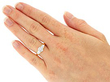 Round and Baguette Diamond Engagement Ring