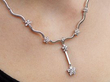 Diamond Necklace on the Neck