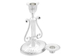 Victorian Silver Candlesticks Lyre Style