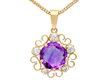 Amethyst Pendant 18 Carat Yellow Gold