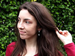1920s Diamond Drop Earrings for Sale Wearing