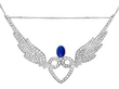 Sapphire and Diamond Sweetheart Brooch