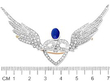 Antique Sweetheart Brooch with Wings