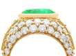 Emerald and Diamond Bombe Ring