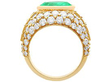 Emerald and Diamond Bombe Ring