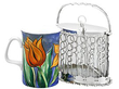 Sterling Silver and Glass Preserve Pots