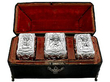 Set of Three Sterling Silver Tea Caddies
