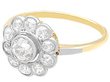 Yellow Gold Diamond Cluster Ring