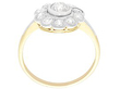 Antique Yellow Gold Diamond Cluster Ring 