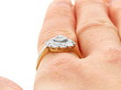 Yellow Gold Diamond Cluster Ring On Hand
