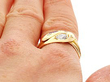 Gold Snake Ring on the Hand