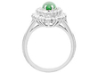 Platinum Antique Jade Ring 