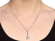 Platinum Diamond Pendant Being Worn