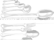 Silver Trefid Pattern Flatware Service