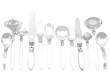 Silver Cactus Pattern Cutlery Set
