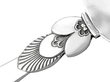 Silver Cactus Pattern Cutlery Set