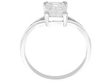 White Gold Emerald Cut Diamond Engagement Ring UK