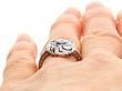 Vintage Art Deco Diamond Ring Being Worn
