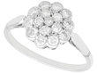 1920s Floral Diamond Cluster Ring