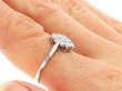 1920s Floral Diamond Cluster Ring on hand