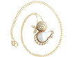 Gold and Pearl Pendant with Diamonds