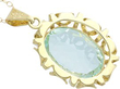 Yellow Gold Aquamarine Pendant 