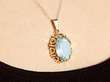 Close Up Wearing Image for Aquamarine Pendant