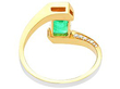 yellow gold emerald ring