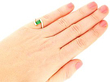 Wearing Image for Vintage Emerald and Diamond Ring Yellow Gold UK