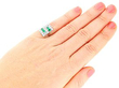 Art Deco Emerald and Diamond Ring
