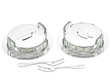 Sterling Silver and Glass Hors D'oeuvre Dishes