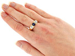 Wearing Image for Basaltic Blue Sapphire Ring in the UK
