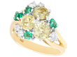 Emerald and Yellow Sapphire Ring