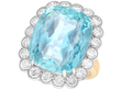 Vintage Aquamarine Ring in Yellow Gold UK 