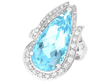 Vintage Pear Cut Aquamarine Ring