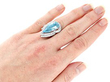 Wearing Image for Vintage Pear Cut Aquamarine Ring