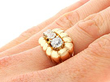 Diamond Gold Ring Being Worn