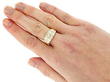 Wearing Image Gold Diamond Multi-Row Ring