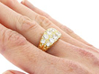 1940s Multi-Row Diamond Ring Being Worn