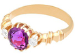Antique Purple Sapphire Ring with Diamonds