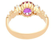 Antique Purple Sapphire Ring with Diamonds