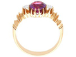 Antique Purple Sapphire Ring with Diamonds