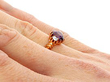 Antique Purple Sapphire Ring with Diamonds