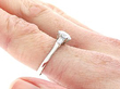 Diamond Platinum Ring on the Hand