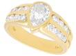Pear Cut Diamond Ring Yellow Gold