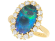 Black Opal Engagement Ring
