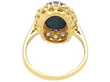 Black Opal Engagement Ring reverse