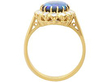 Black Opal Engagement Ring side