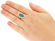 Black Opal Engagement Ring wearing