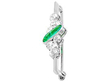 Emerald Bar Brooch